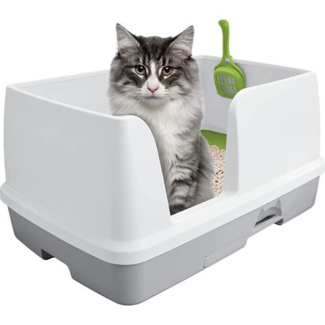 high sided metal litter box|extra large covered litter boxes.